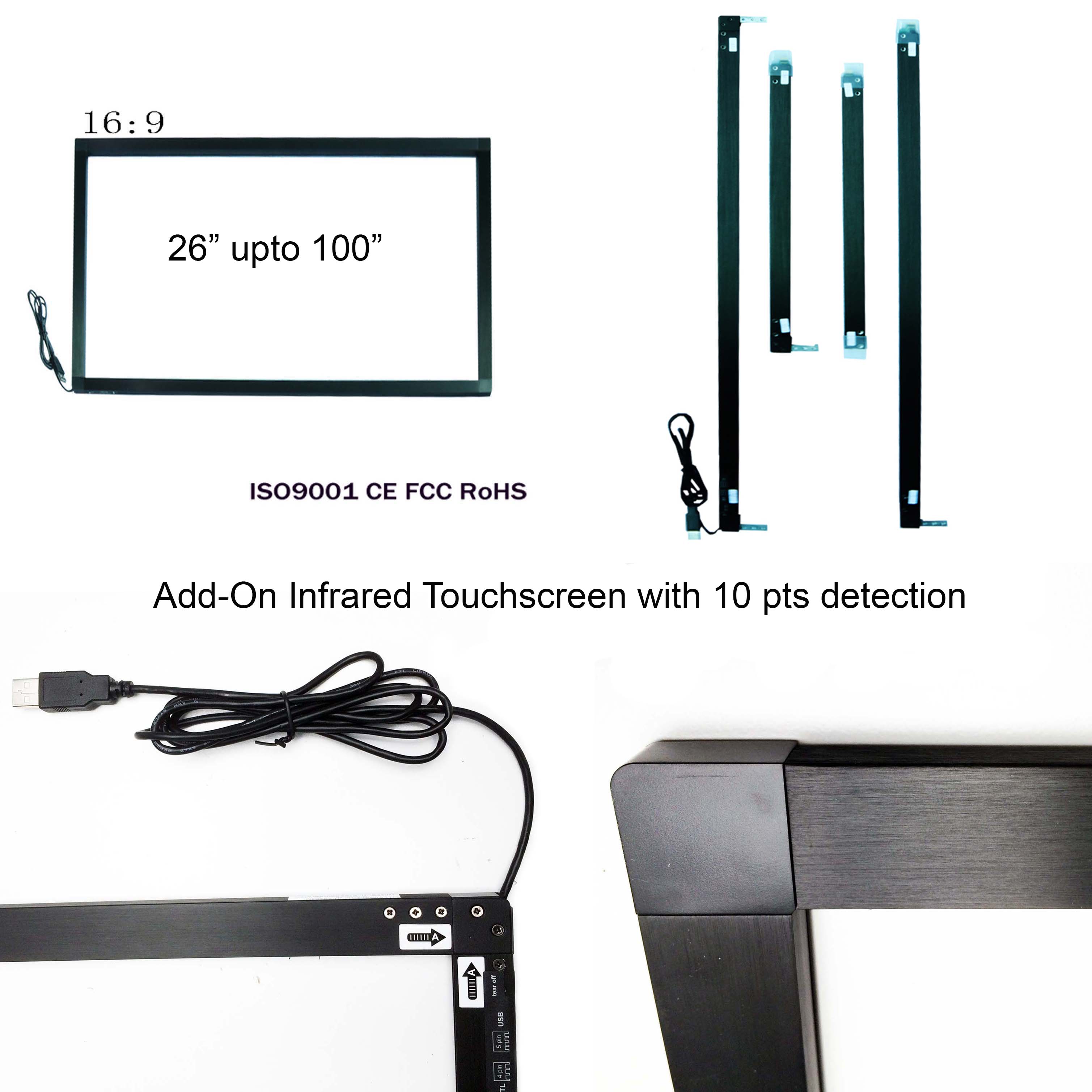 Add-On infrared touchscreens